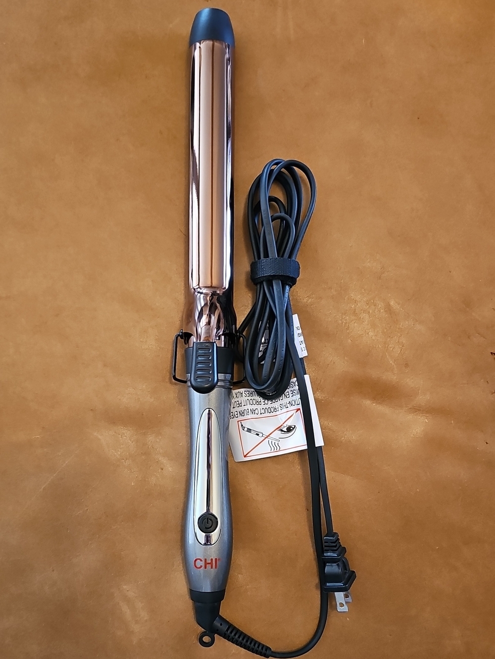 CHI Rose Gold 1" Curling Wand - Silver Handle